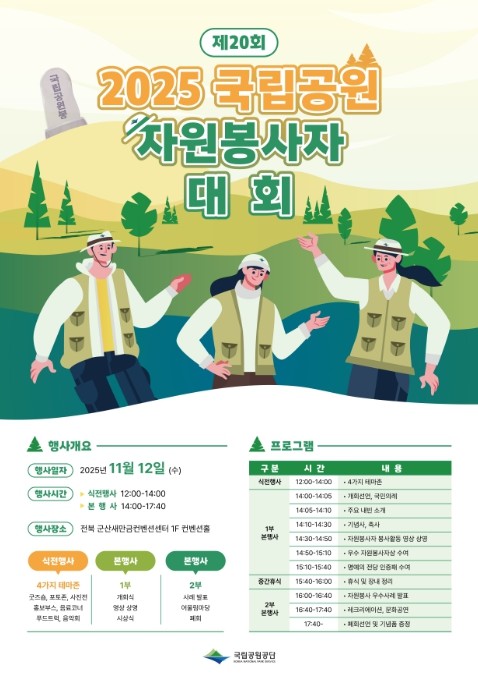 기후에너지환경부, 제20회 국립공원 자원봉사자대회 개최