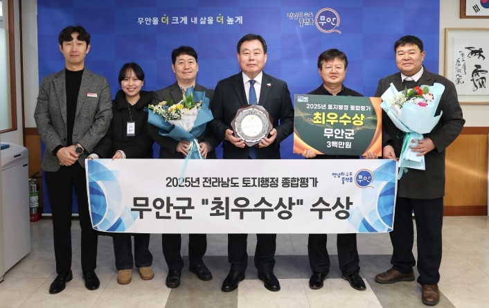 무안군, 전남도 토지행정 종합평가 “...