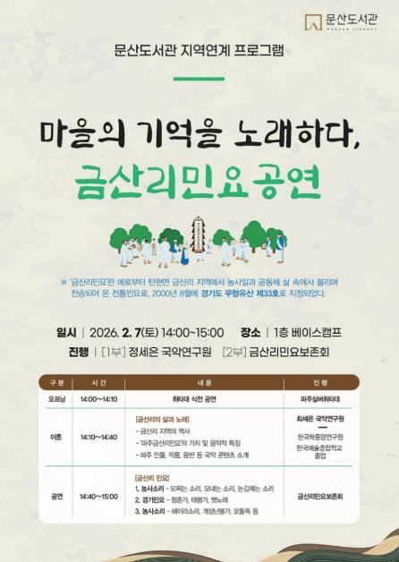 파주시 문산도서관, 경기도 무형유산 