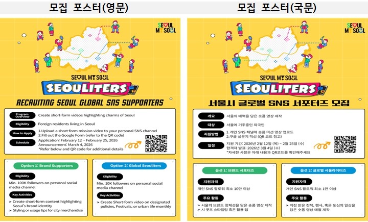 `서울 글로벌 SNS 서포터즈` 3기 모집 시작
