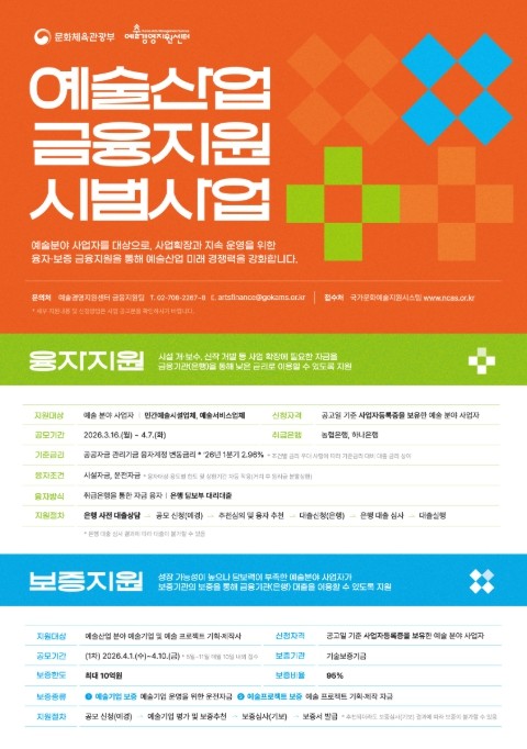 문체부, 예술산업에도 융자와 보증이 ...